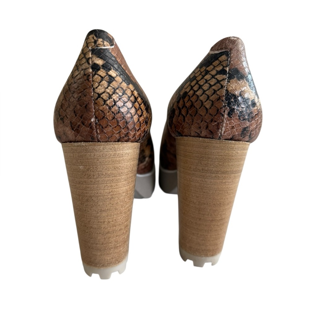 New In Box Luca Grossi Oriana 3901 Cognac Python Print Heels Size 38/US 8 - Picture 10 of 14